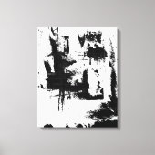 Abstracte Kunst, Zwart-wit Extra groot canvas Afdruk (Voorkant)