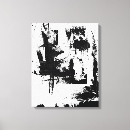 Abstracte Kunst, Zwart-wit Extra groot canvas Afdruk (Voorkant)