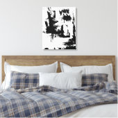 Abstracte Kunst, Zwart-wit Extra groot canvas Afdruk (Insitu (Slaapkamer))
