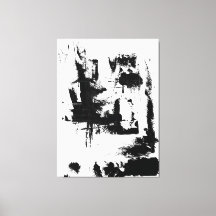 Abstracte Kunst, Zwart-wit Extra groot canvas