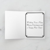 Abstracte Kunst Zwart-wit Kerstboom Feestdagen Kaart (Binnen)