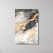 Abstracte kunst zwart-wit moderne woonkamer canvas afdruk (Voorkant)