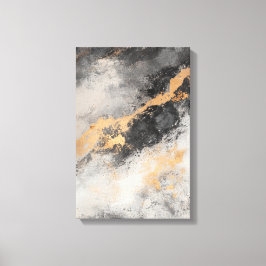 Abstracte kunst zwart-wit moderne woonkamer canvas afdruk