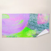 Abstracte kunstachtergrond handgetekende acrylverf badhanddoek (Badhanddoek)