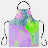 Abstracte kunstachtergrond handgetekende acrylverf schort (Voorkant)