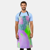 Abstracte kunstachtergrond handgetekende acrylverf schort (Gedragen)