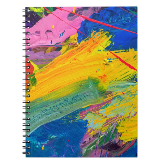 Abstracte kunstachtergrond. Met de hand geschilder Notitieboek (Voorkant)