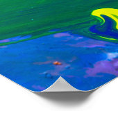 Abstracte kunstachtergrond. Met de hand geschilder Poster (Hoek)