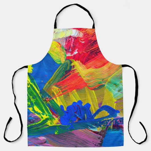 Abstracte kunstachtergrond. Met de hand geschilder Schort (Voorkant)