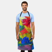 Abstracte kunstachtergrond. Met de hand geschilder Schort (Gedragen)