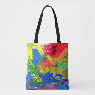 Abstracte kunstachtergrond. Met de hand geschilder Tote Bag