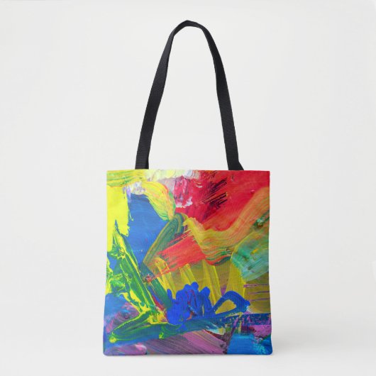 Abstracte kunstachtergrond. Met de hand geschilder Tote Bag (Voorkant)