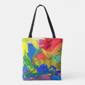 Abstracte kunstachtergrond. Met de hand geschilder Tote Bag (Achterkant)