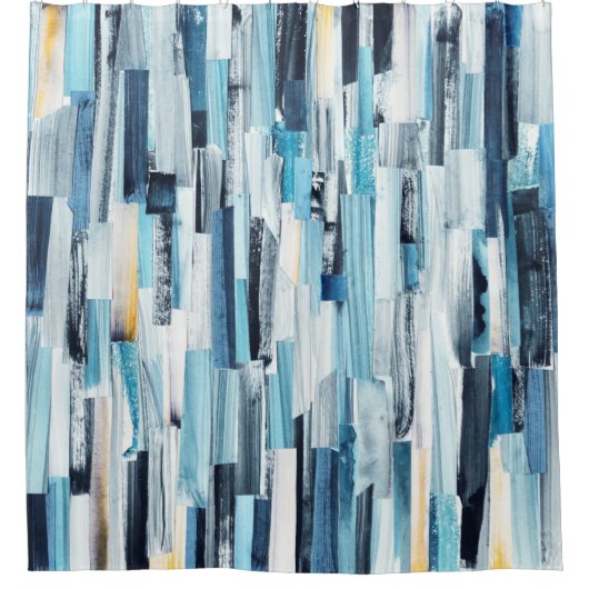 Abstracte kunstachtergrond met multicolor strepen douchegordijn (Voorkant)
