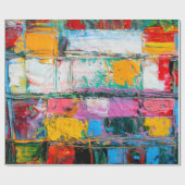 Abstracte kunstachtergrond. Moderne kunst. Meerkle Cadeaupapier (Vlak)