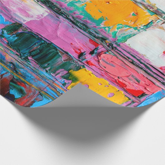 Abstracte kunstachtergrond. Moderne kunst. Meerkle Cadeaupapier (Hoek)