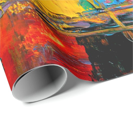 Abstracte kunstachtergrond. Moderne kunst. Meerkle Cadeaupapier (Rol Hoek)