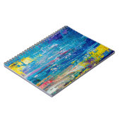 Abstracte kunstachtergrond. Olieverf op canvas. C Notitieboek (Linkerzijde)