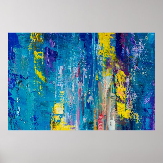 Abstracte kunstachtergrond. Olieverf op canvas. C Poster (Voorkant)