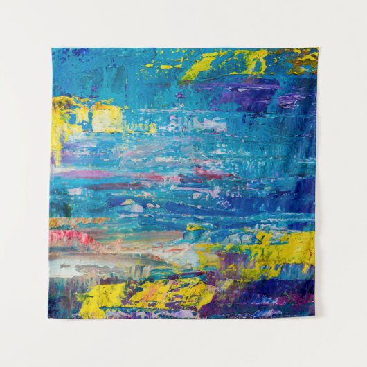 Abstracte kunstachtergrond. Olieverf op canvas. C Wandkleed (Voorkant (horizontaal))