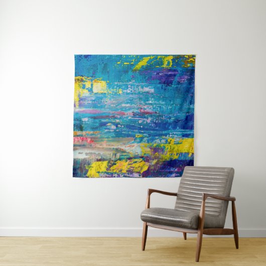 Abstracte kunstachtergrond. Olieverf op canvas. C Wandkleed (In Situ (horizontaal))