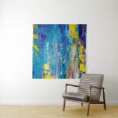 Abstracte kunstachtergrond. Olieverf op canvas. C Wandkleed (In situ)