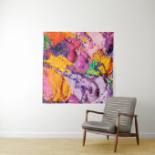 Abstracte kunstachtergrond. Olieverf op canvas. M Wandkleed (In Situ (horizontaal))