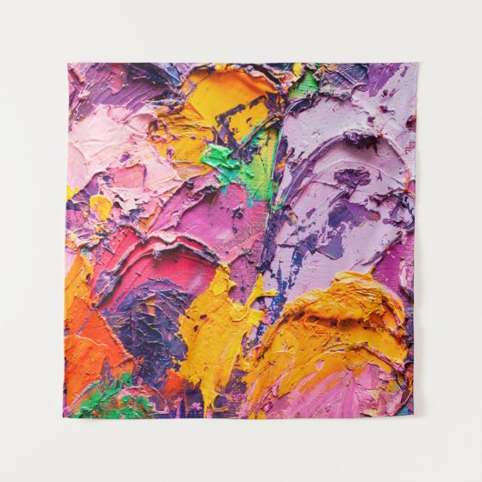 Abstracte kunstachtergrond. Olieverf op canvas. M Wandkleed (Voorkant)