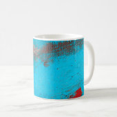 Abstracte Kunstachtergrond, verf, fijn, blauw, can Koffiemok (Voorkant rechts)