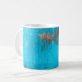 Abstracte Kunstachtergrond, verf, fijn, blauw, can Koffiemok (Voorkant links)