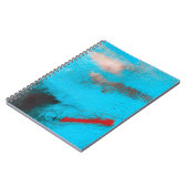 Abstracte Kunstachtergrond, verf, fijn, blauw, can Notitieboek (Linkerzijde)