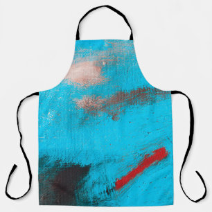 Abstracte Kunstachtergrond, verf, fijn, blauw, can Schort