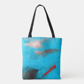 Abstracte Kunstachtergrond, verf, fijn, blauw, can Tote Bag (Achterkant)