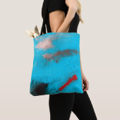Abstracte Kunstachtergrond, verf, fijn, blauw, can Tote Bag (Dichtbij)