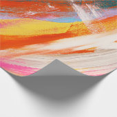 Abstracte kunstachtergrondolieverf penseelstreken. cadeaupapier (Hoek)