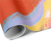 Abstracte kunstachtergrondolieverf penseelstreken. cadeaupapier (Rol Hoek)