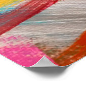 Abstracte kunstachtergrondolieverf penseelstreken. poster (Hoek)