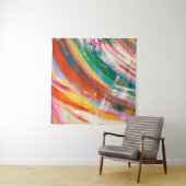 Abstracte kunstachtergrondolieverf penseelstreken. wandkleed (In Situ (horizontaal))