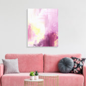Abstracte kunstafdruk origineel paars geel schilde canvas afdruk (Insitu (Woonkamer))