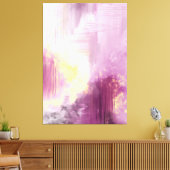 Abstracte kunstafdruk origineel paars geel schilde canvas afdruk (Insitu (Woonkamer))