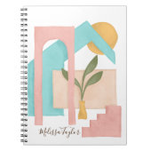 Abstracte kunstarchitectuurillustratie Modern Notitieboek (Voorkant)