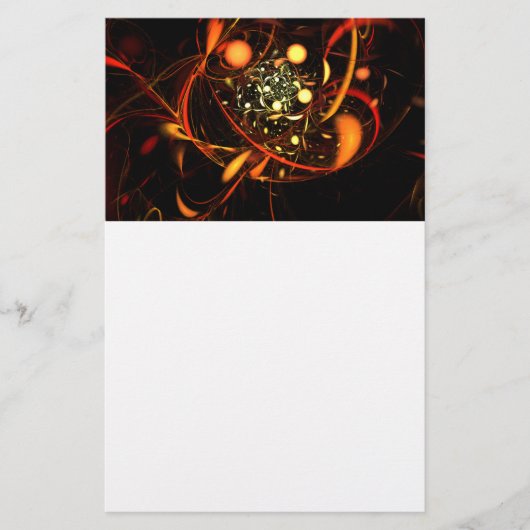 Abstracte kunstartikelen met hartslag briefpapier (Voorkant)