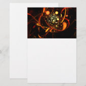 Abstracte kunstartikelen met hartslag briefpapier (Voorkant / Achterkant)