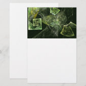 Abstracte kunstartikelen met verdraaide balans briefpapier (Voorkant / Achterkant)