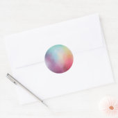 Abstracte kunstblanco Sjabloon kleurrijk rood geel Ronde Sticker (Envelop)