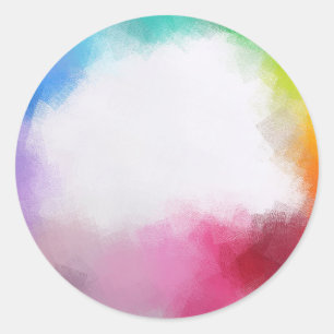 Abstracte kunstblanco Sjabloon rood-gele Oranje bl Ronde Sticker