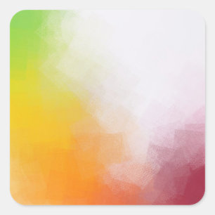 Abstracte kunstblanco Sjabloon Trendy Colorful Mod Vierkante Sticker
