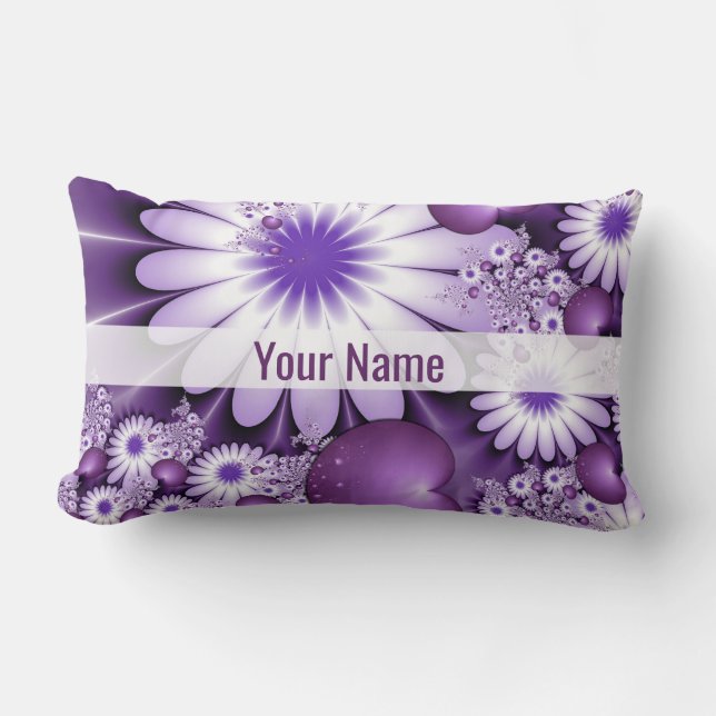 Abstracte kunstbloemen en hartennaam vallen in lie kussen (Voorkant)