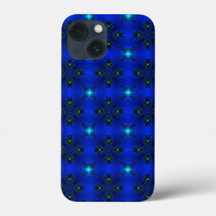 Abstracte kunstbloemen en sterren iPhone 13 mini hoesje