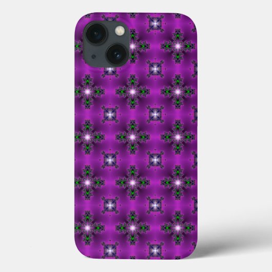 Abstracte kunstbloemen en sterren Case-Mate iPhone case (Achterkant)